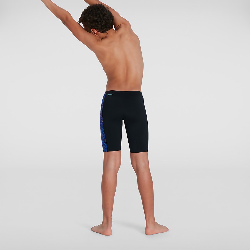 Digital Allover Panel Schwimmhose Schwarz/Blau für Jungen