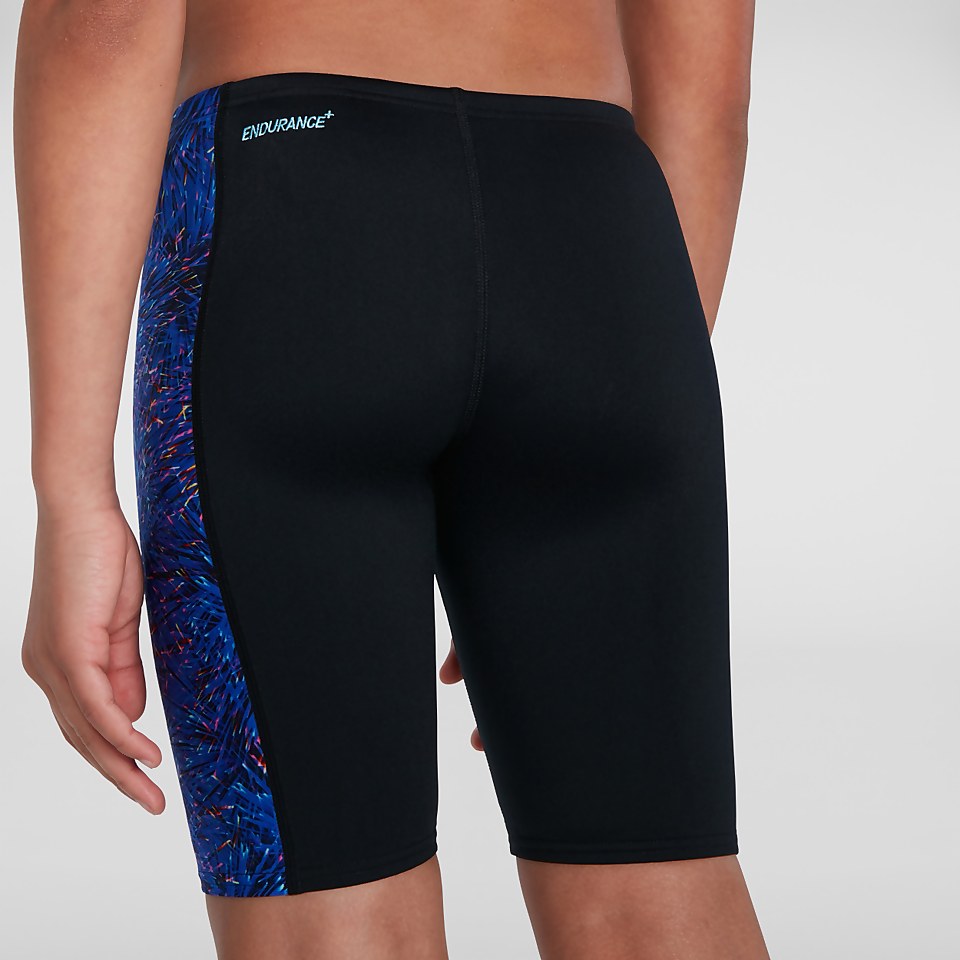 Digital Allover Panel Schwimmhose Schwarz/Blau für Jungen