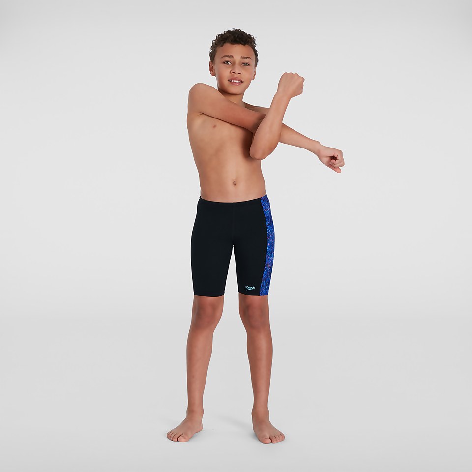 Digital Allover Panel Schwimmhose Schwarz/Blau für Jungen