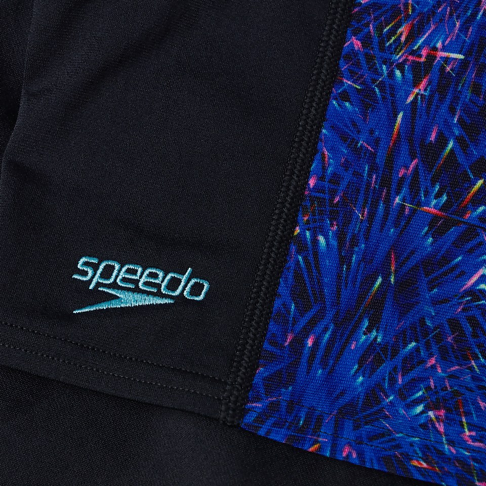 Digital Allover Panel Schwimmhose Schwarz/Blau für Jungen