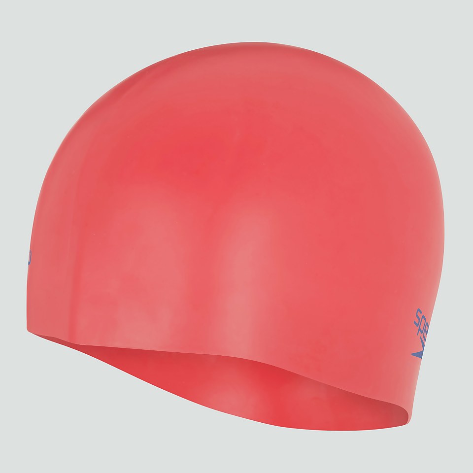 Einfache Geformte Silikon-Badekappe Rot/Blau für Kinder
