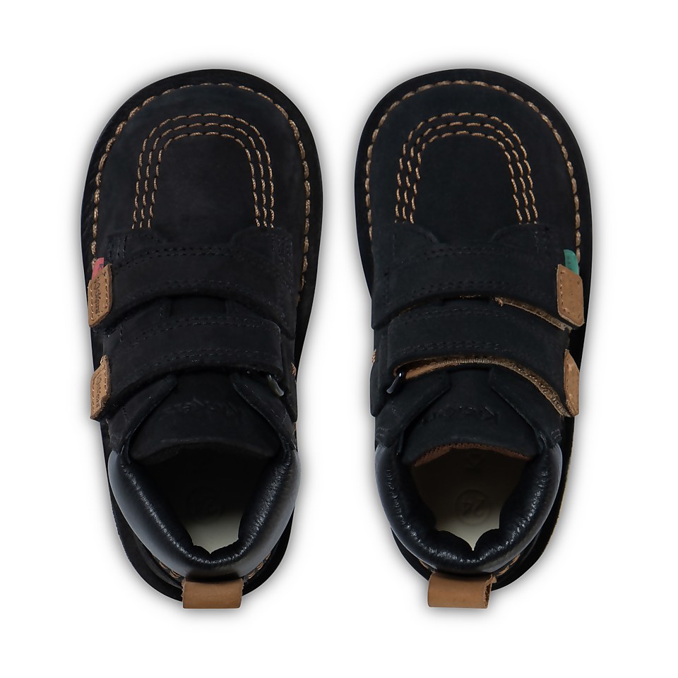 Infant Boys Kick Hi Roll Nubuck Black