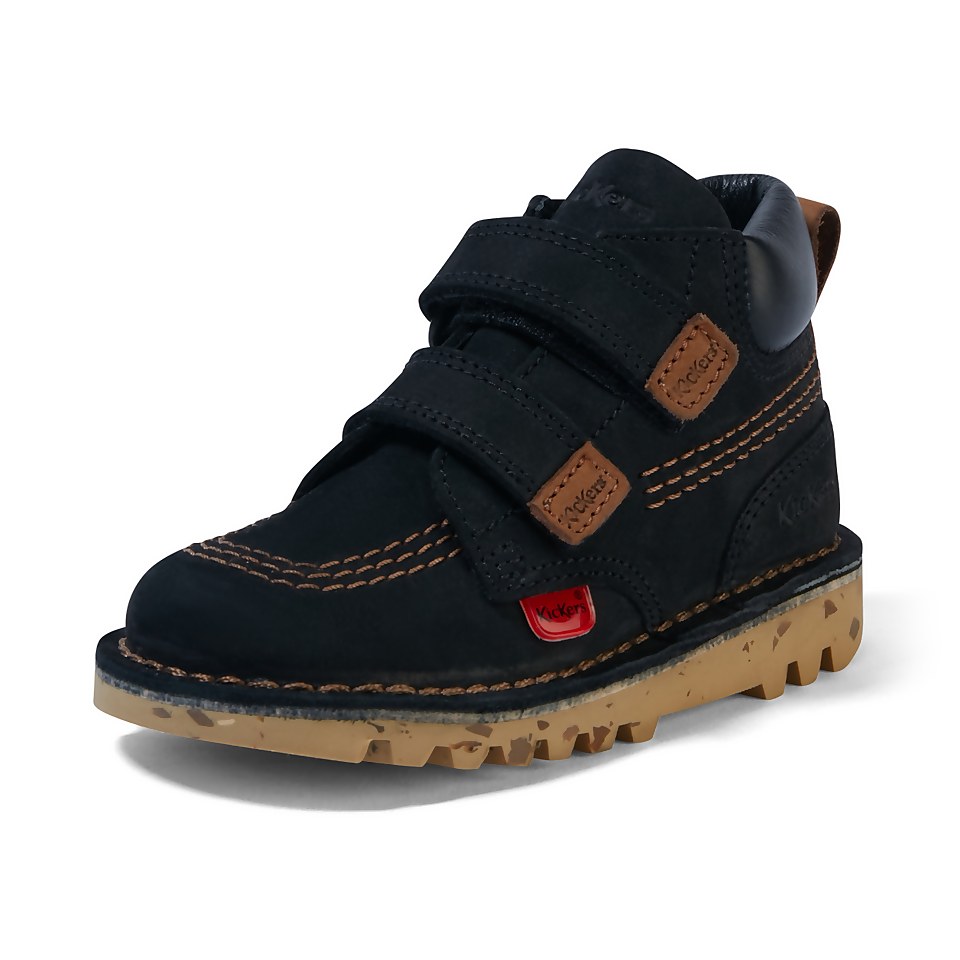 Infant Boys Kick Hi Roll Nubuck Black