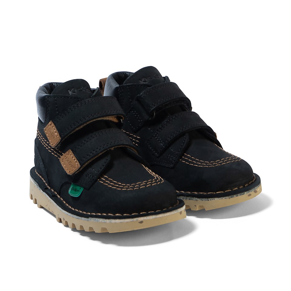 Infant Boys Kick Hi Roll Nubuck Black