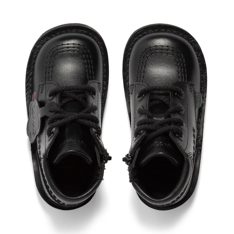 Infant Boys Kick Hi Padded Leather Black