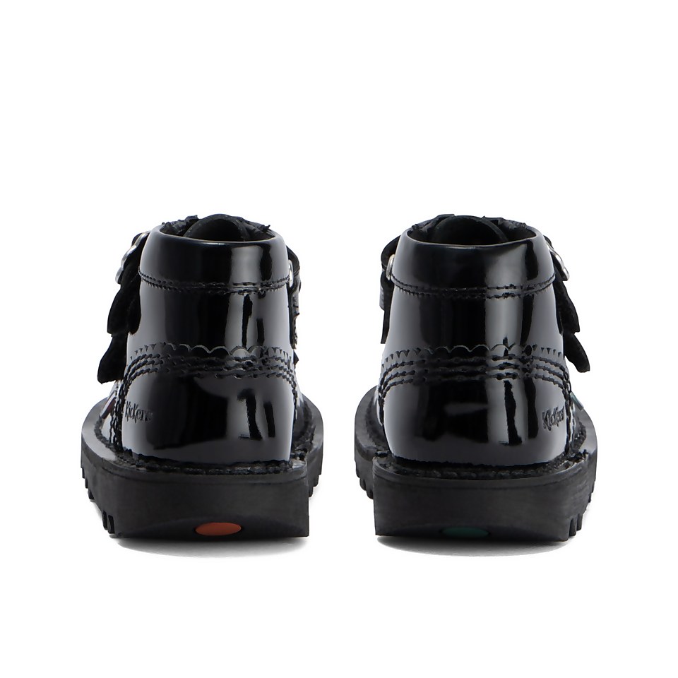 Infant Girls Kick Hi Bloom Patent Leather Black