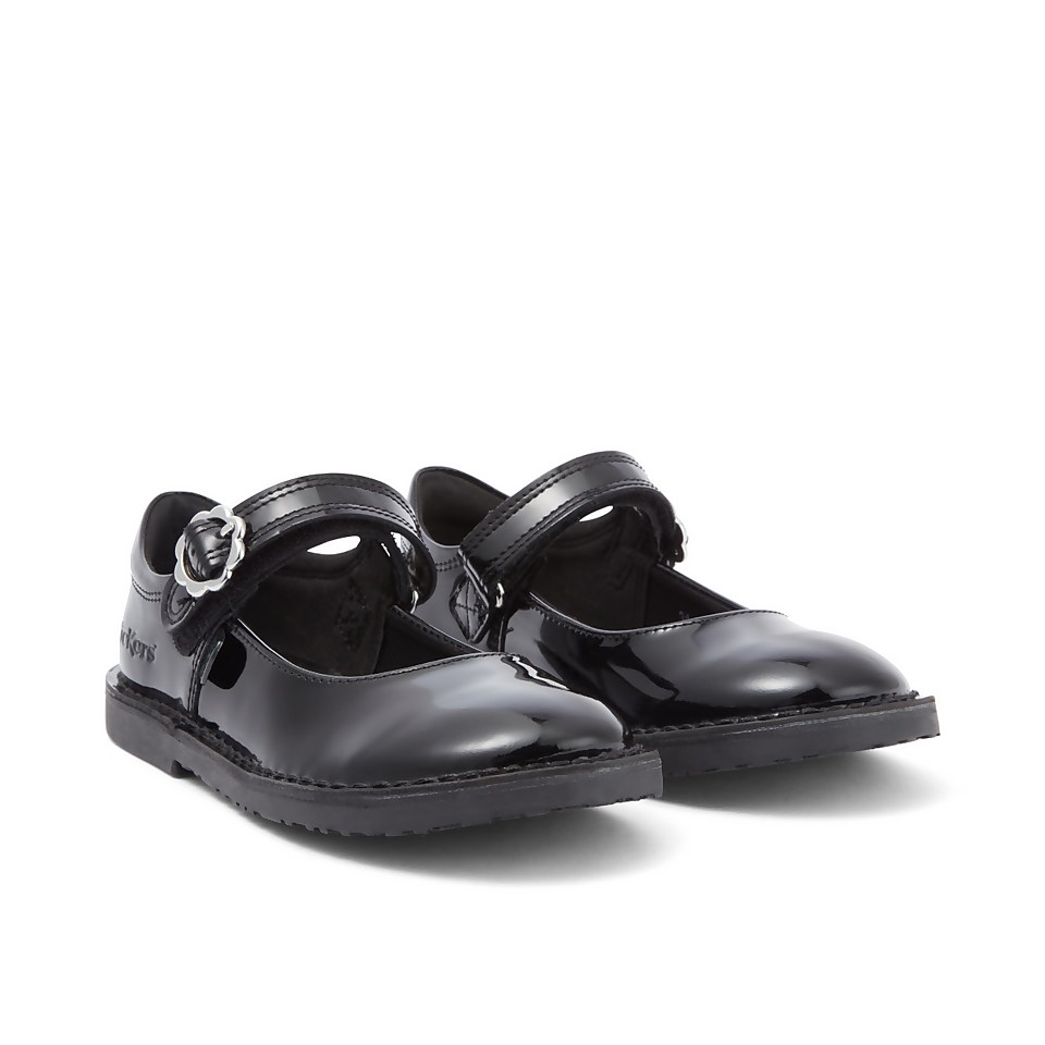 Junior Girls Adlar MJ Bloom Patent Leather Black