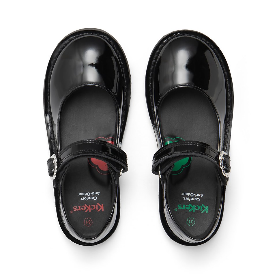 Junior Girls Adlar MJ Bloom Patent Leather Black