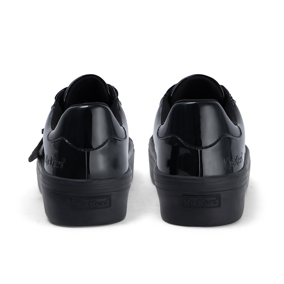 Adult Womens Tovni stack Leather Alternative Patent Leather Black