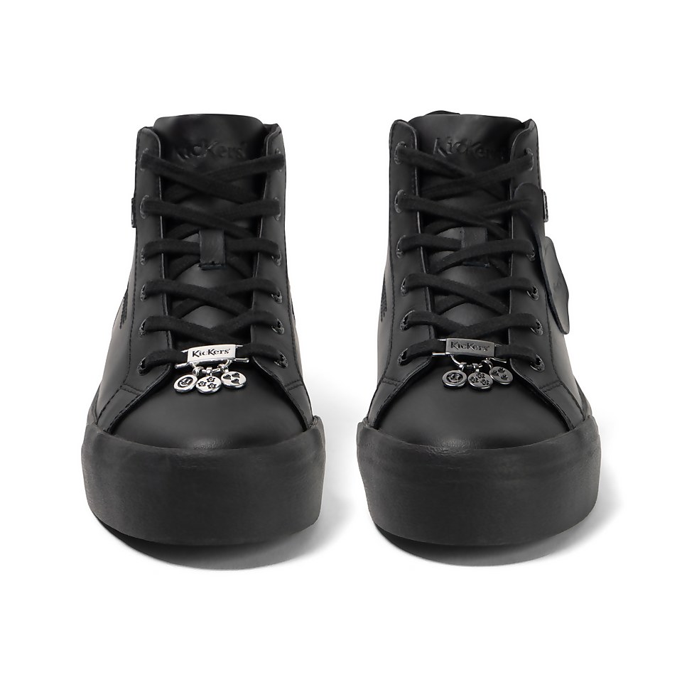 Adult Womens Tovni Hi Stack Leather Black