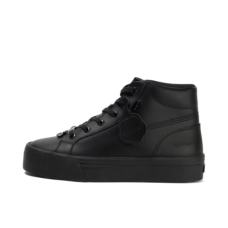 Adult Womens Tovni Hi Stack Leather Black