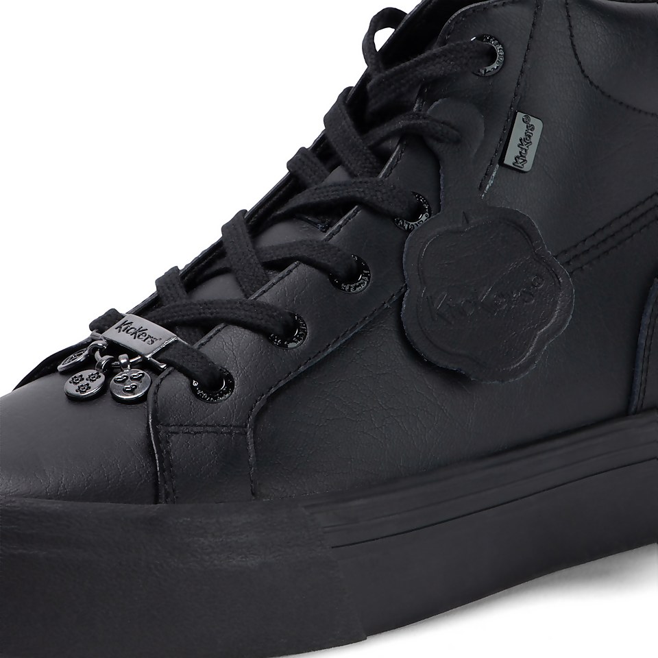 Adult Womens Tovni Hi Stack Leather Black