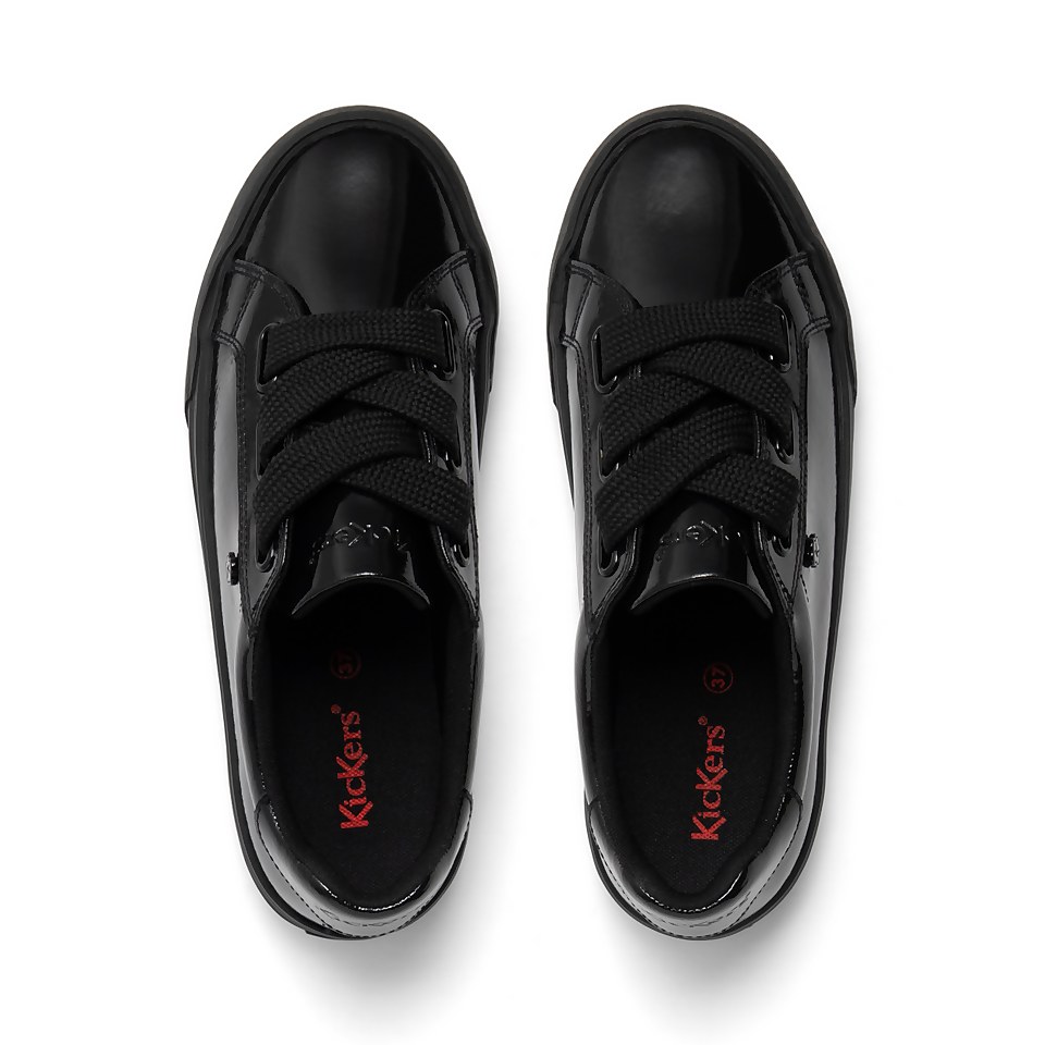 Youth Women Tovni Stack Lo Ribbon Patent Leather Black
