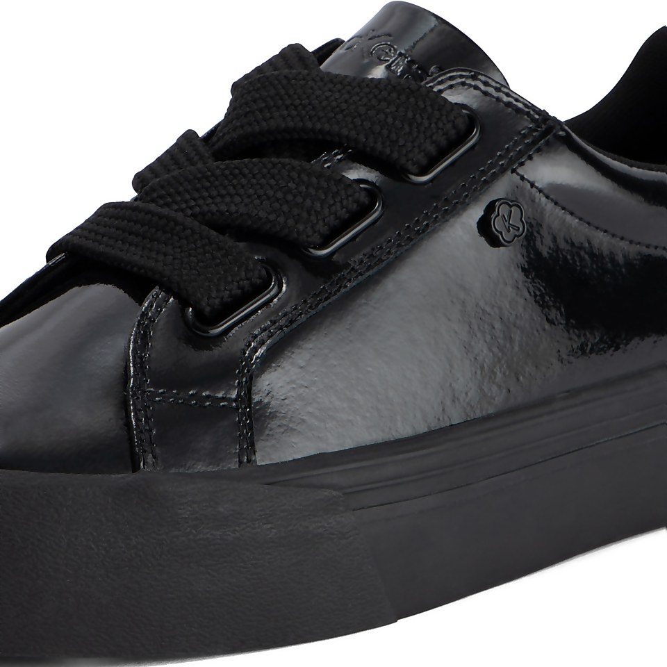 Youth Women Tovni Stack Lo Ribbon Patent Leather Black