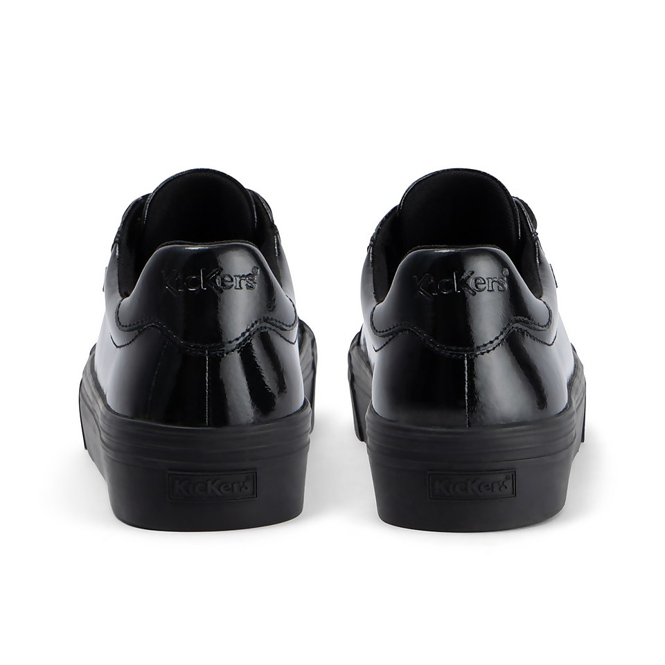 Youth Women Tovni Stack Lo Ribbon Patent Leather Black