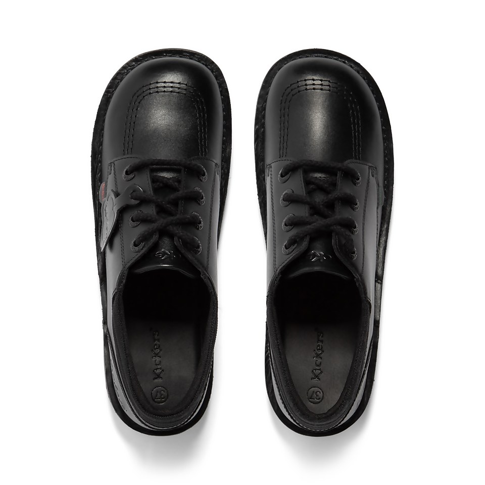 Youth Mens Kick Lo Padded Mesh Leather Black
