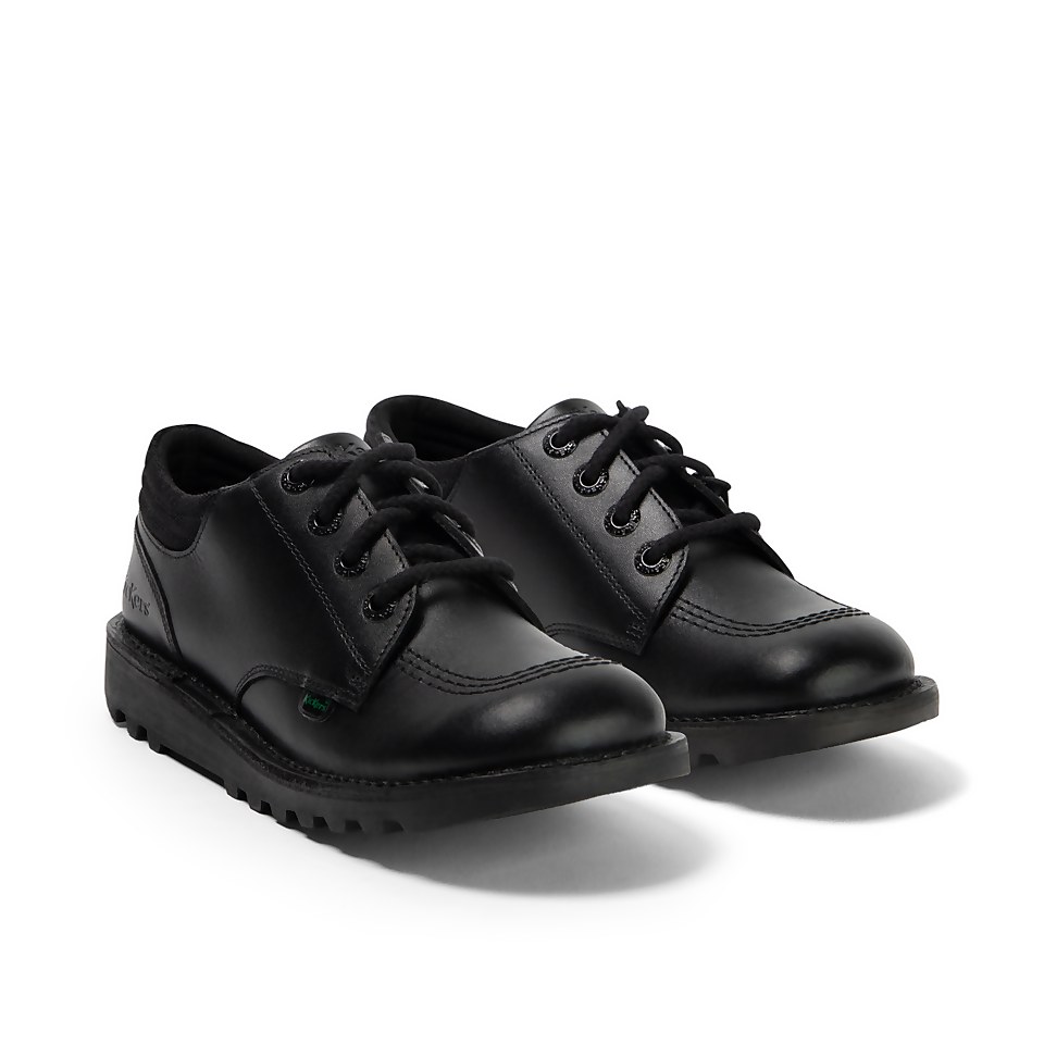 Youth Mens Kick Lo Padded Mesh Leather Black