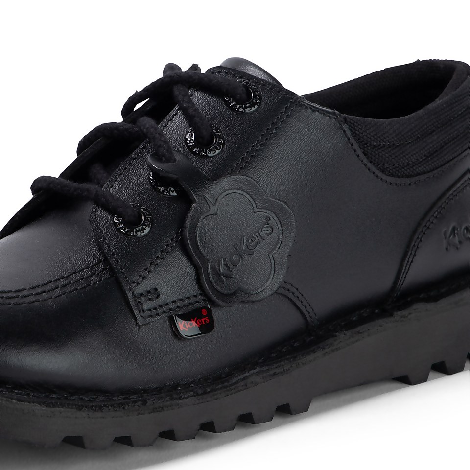 Youth Mens Kick Lo Padded Mesh Leather Black