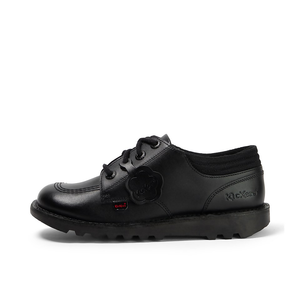 Youth Mens Kick Lo Padded Mesh Leather Black