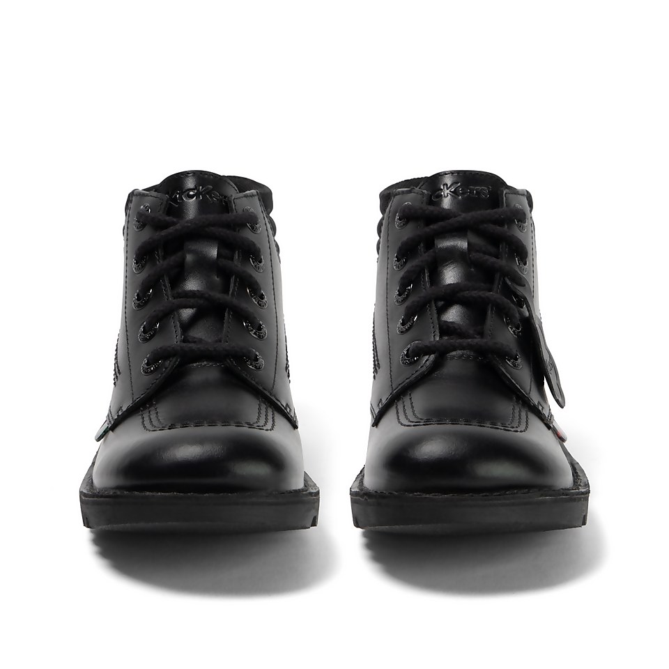Youth Mens Kick Hi Padded Mesh Leather Black