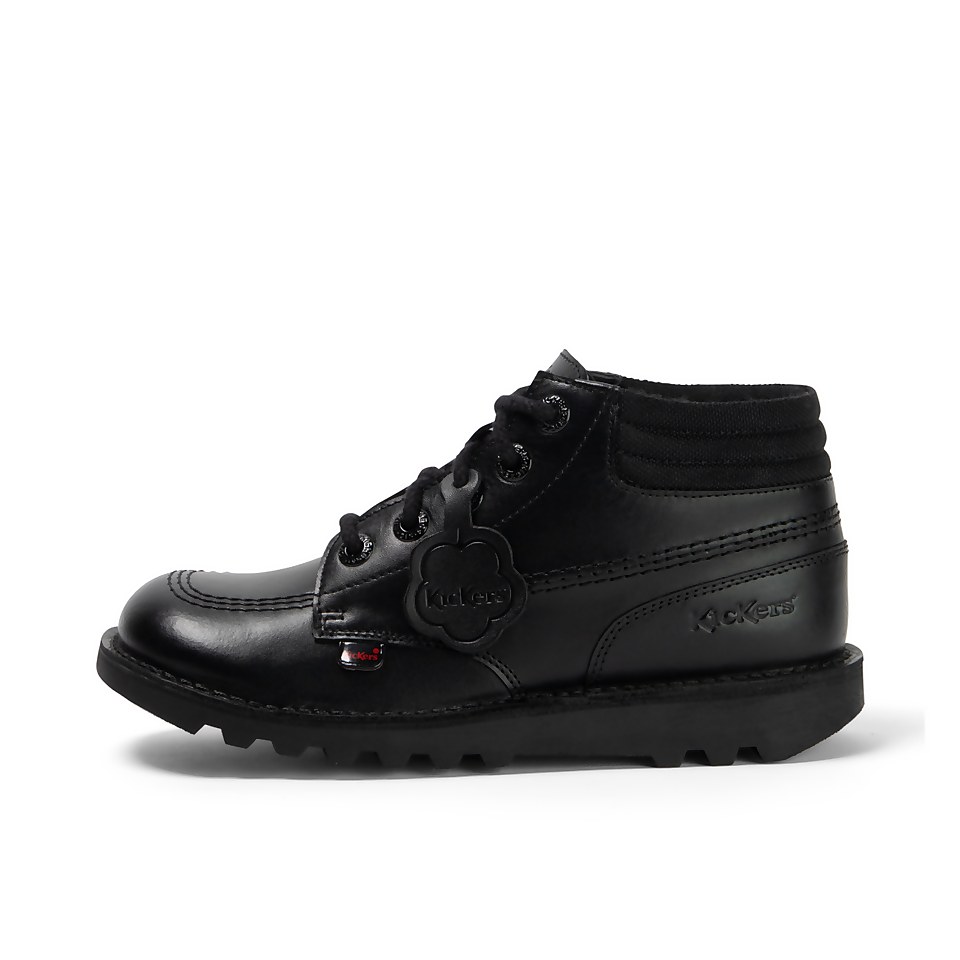 Youth Mens Kick Hi Padded Mesh Leather Black