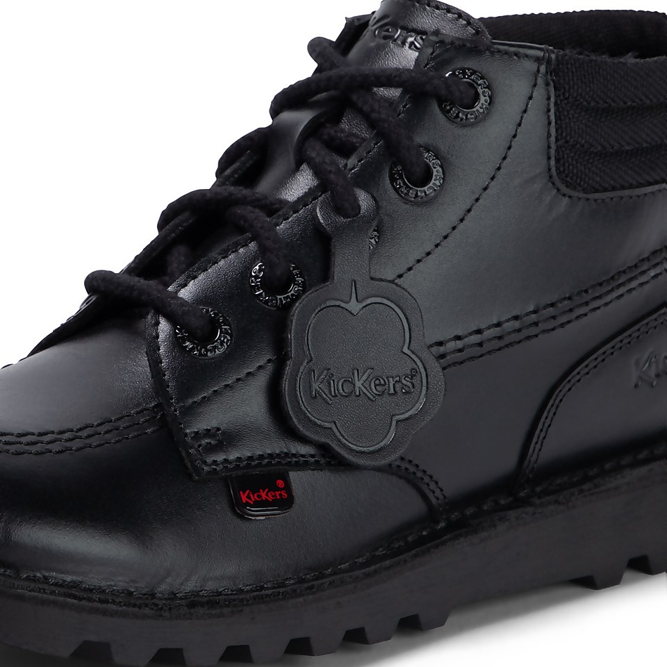 Youth Mens Kick Hi Padded Mesh Leather Black