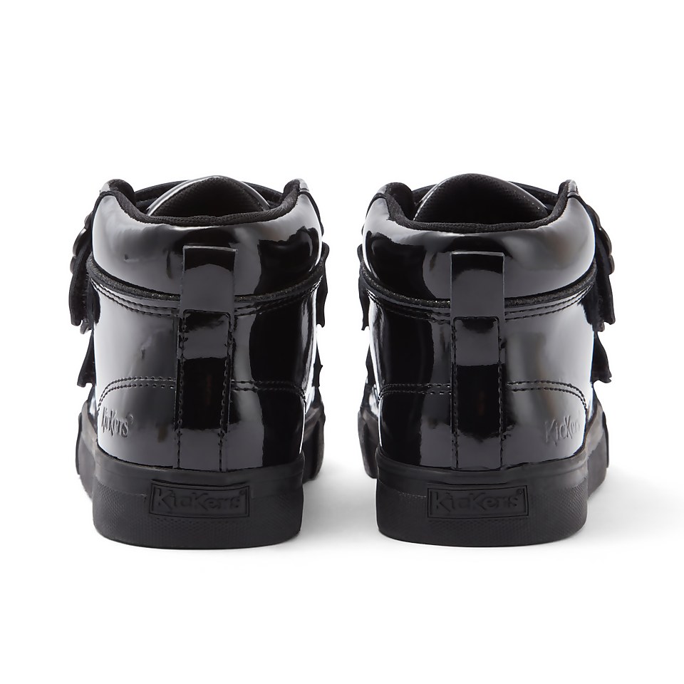 Junior Girls Tovni Hi Bloom Patent Leather Black