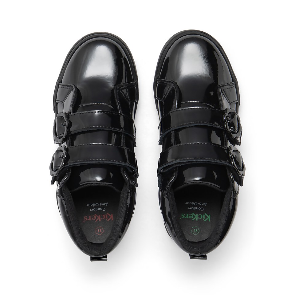 Junior Girls Tovni Hi Bloom Patent Leather Black