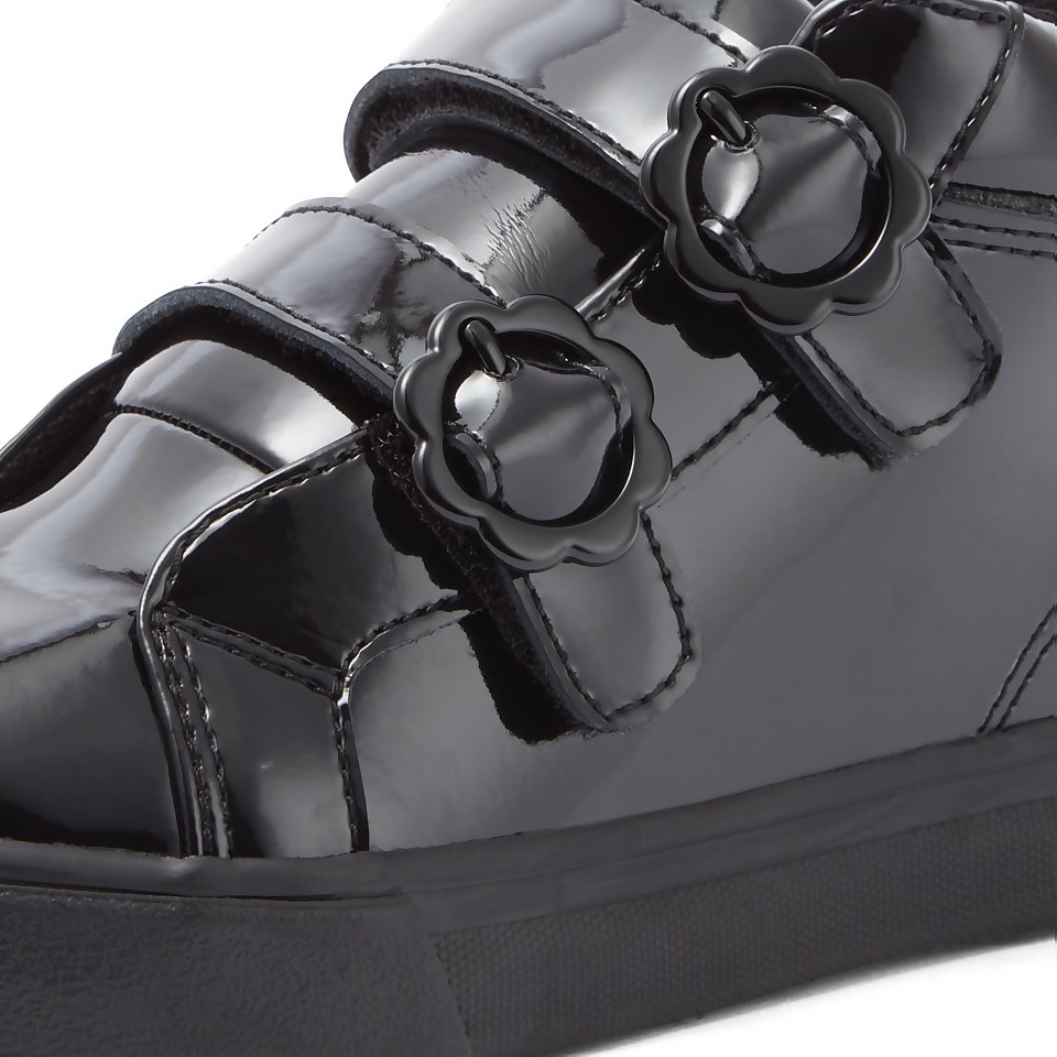 Junior Girls Tovni Hi Bloom Patent Leather Black