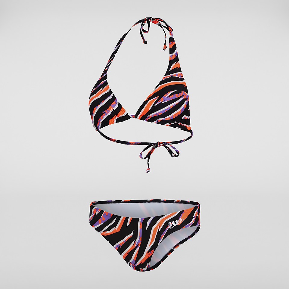 Women's Triangle Bikini Black/Red