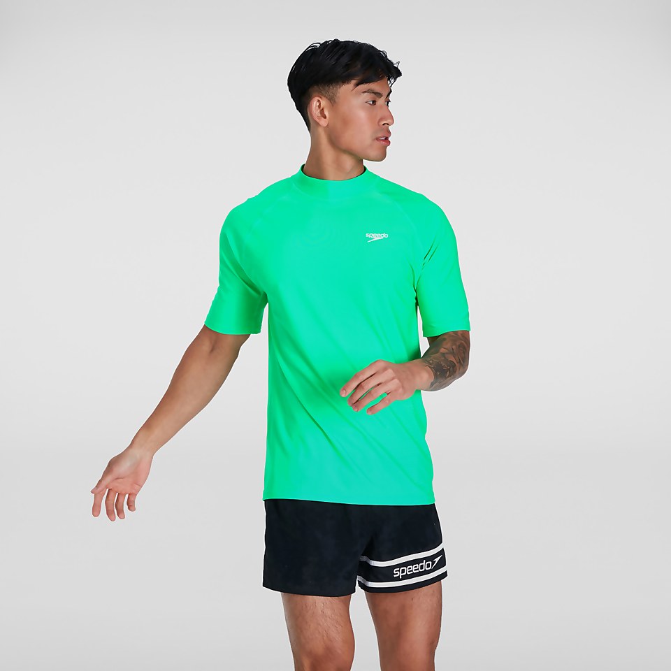 Men's Short Sleeved Swim Tee Green