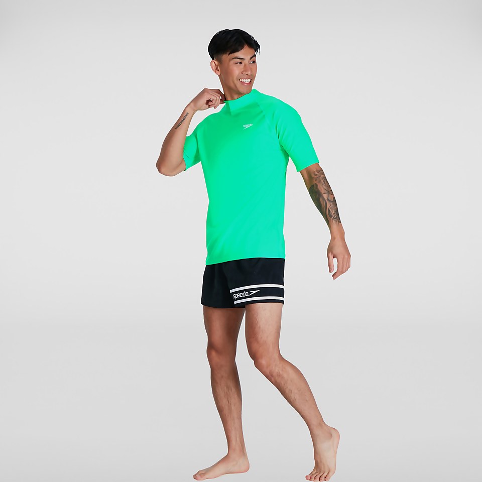 Men's Short Sleeved Swim Tee Green