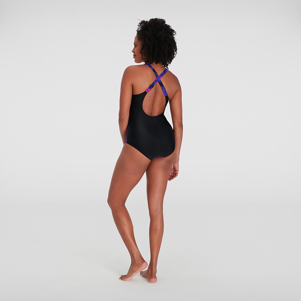 Maillot de bain Femme Lexi effet galbant noir/violet