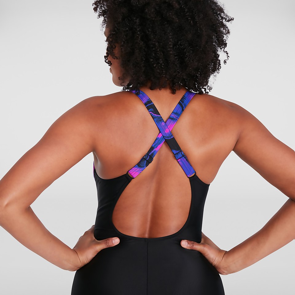 Maillot de bain Femme Lexi effet galbant noir/violet