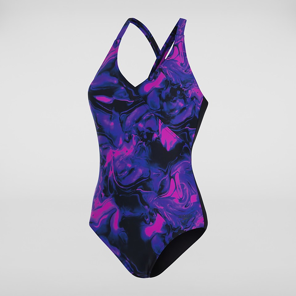 Maillot de bain Femme Lexi effet galbant noir/violet