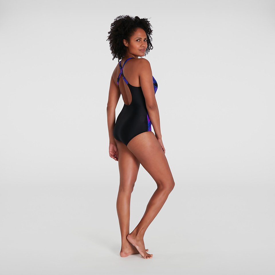 Maillot de bain Femme Lexi effet galbant noir/violet