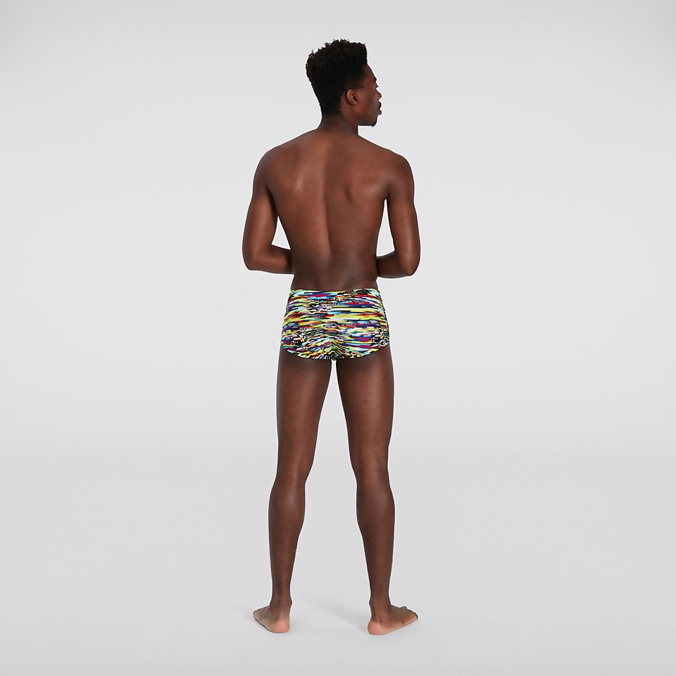 Digi Interference V 17 cm Trainings-Badehose Gelb/Rot für Herren