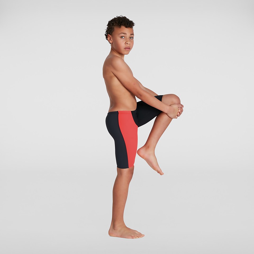 Fastskin Endurance+ Hoch geschnittene Schwimmhose Schwarz/Rot für Jungen