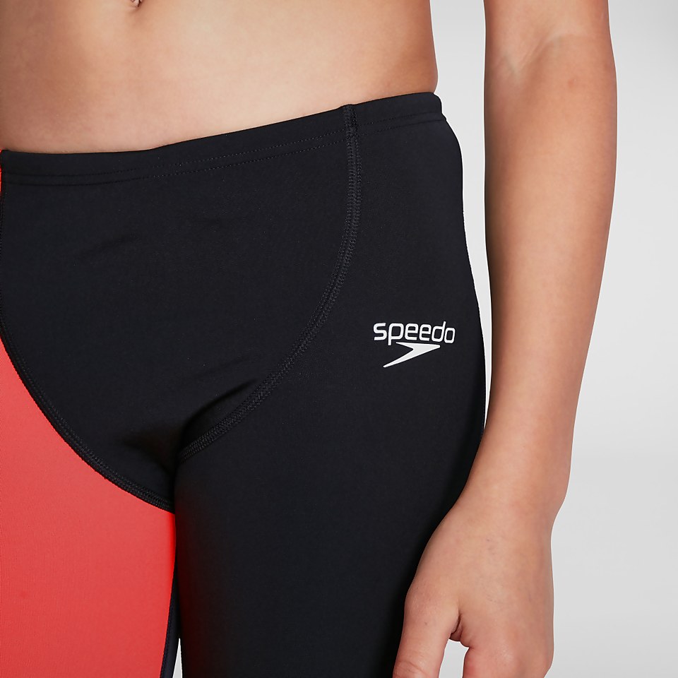 Fastskin Endurance+ Hoch geschnittene Schwimmhose Schwarz/Rot für Jungen