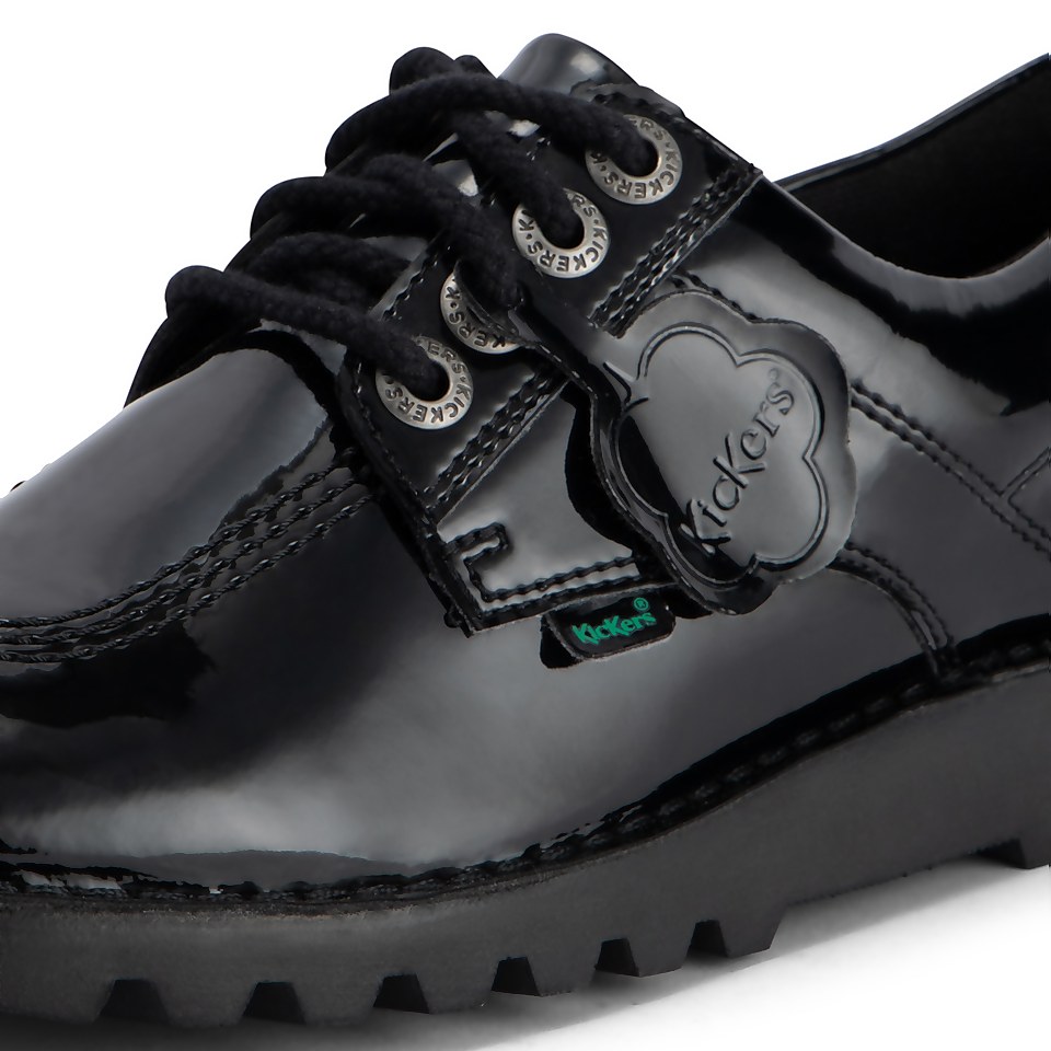 Adult Womens Kick Lo Leather Alternative Patent Leather Black