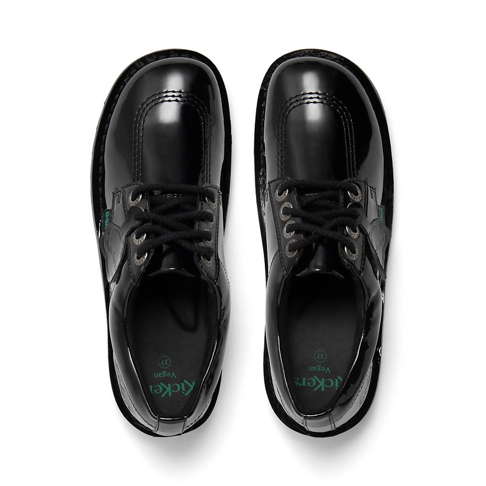 Adult Womens Kick Lo Leather Alternative Patent Leather Black