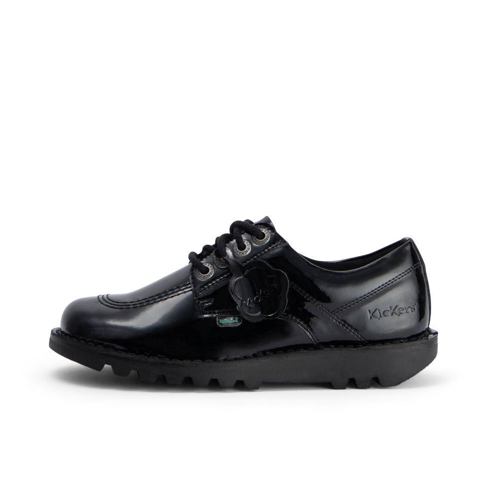 Adult Womens Kick Lo Leather Alternative Patent Leather Black