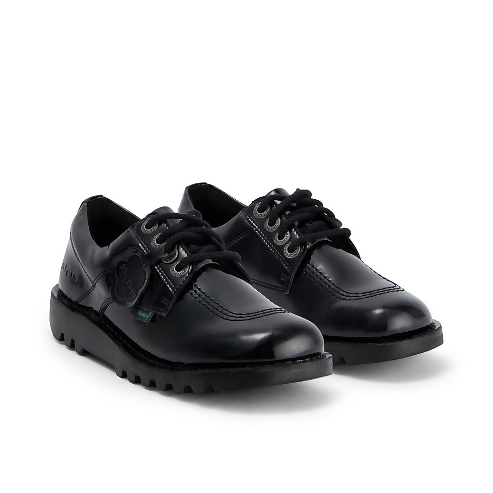 Adult Womens Kick Lo Leather Alternative Patent Leather Black