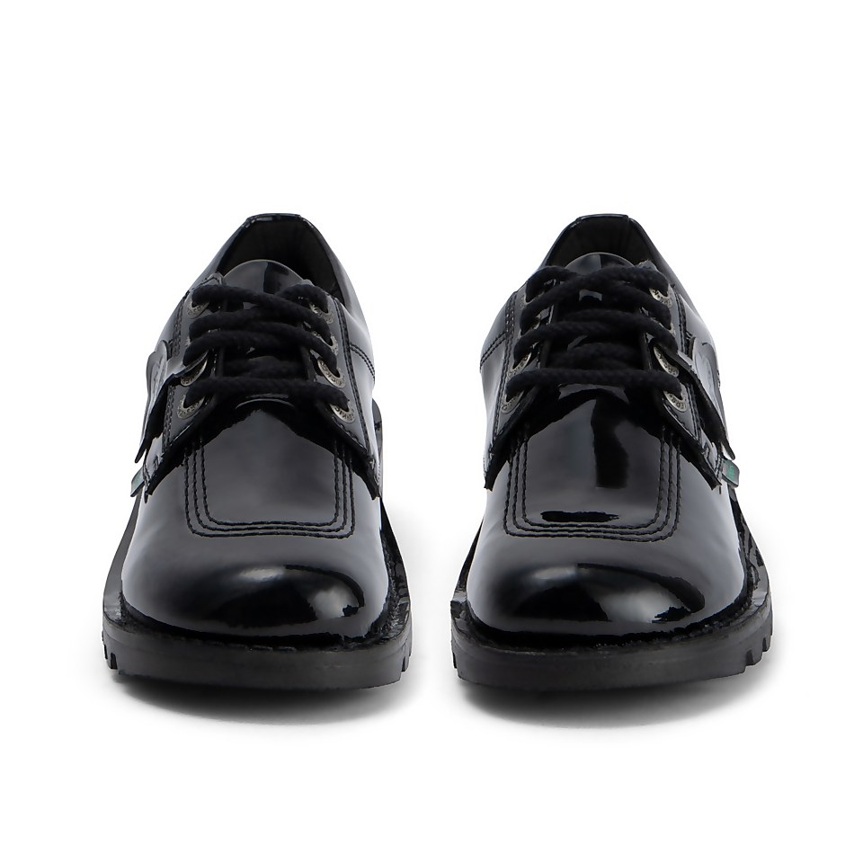Adult Womens Kick Lo Leather Alternative Patent Leather Black