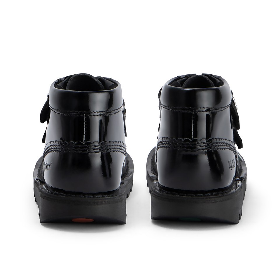 Junior Girls Kick Hi Bloom Patent Leather Black