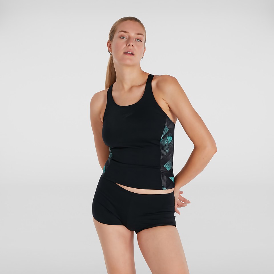 Tankini Femme Panel noir/gris
