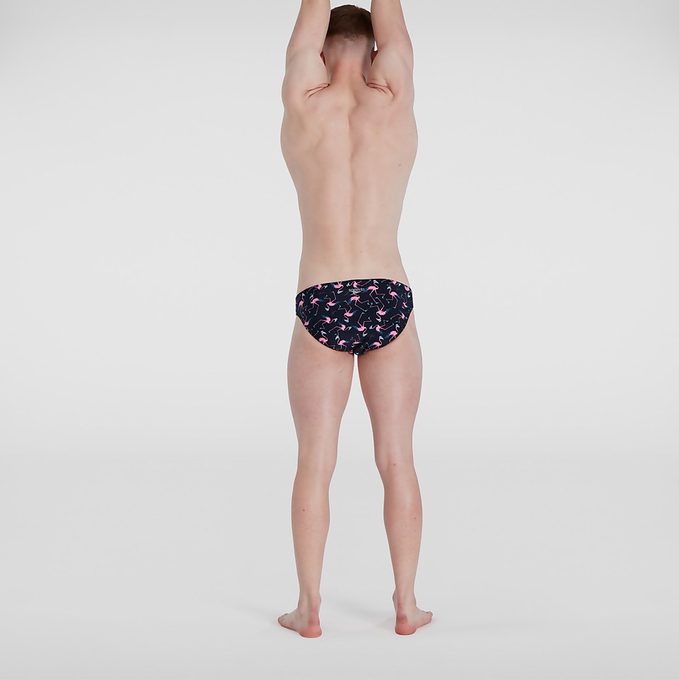Men's Flamingo Flare 5cm Allover Brief Blue/Pink