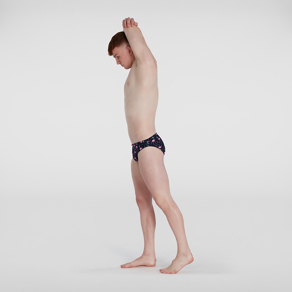 Men's Flamingo Flare 5cm Allover Brief Blue/Pink