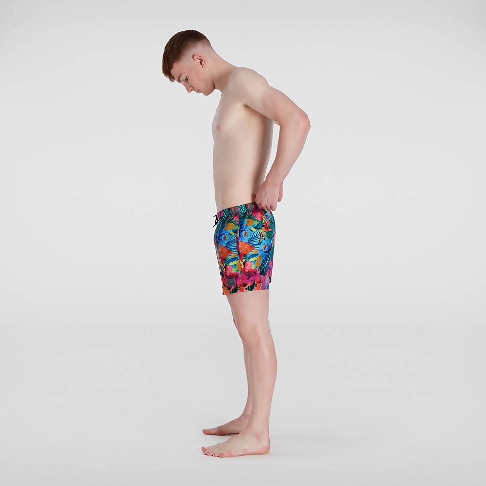 Short de bain Homme Digital Printed Leisure 35 cm rose/bleu