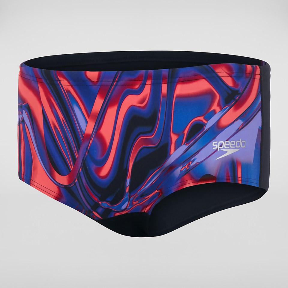 Men's Allover Digital 14cm Brief Black/Red